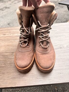 Timberland Women's Brown Suede Lug-sole Winter Boots